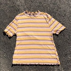 Striped Mockneck Tee